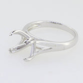 Sterling Silver Semi Mount Ring Setting Round RD 11x11mm 2061 - Syzjewelry